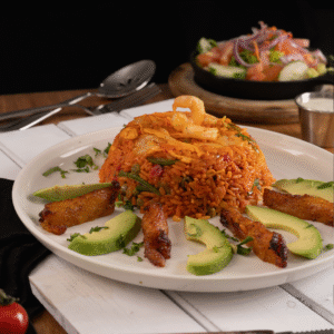 ARROZ CON POLLO Y CAMARONES